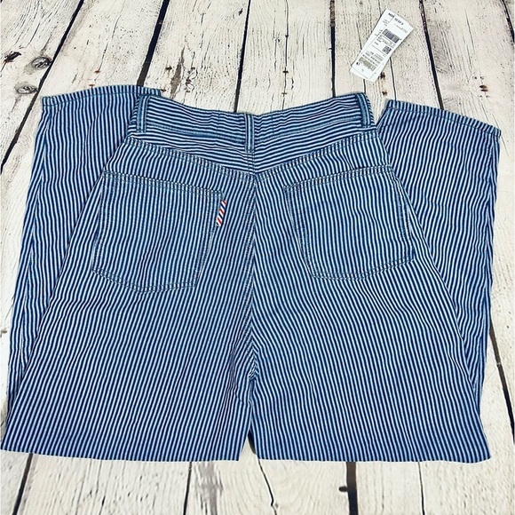 United Colors Of Benetton Carrott Fit Blue Striped Trousers, Size 2 - Picture 7 of 9